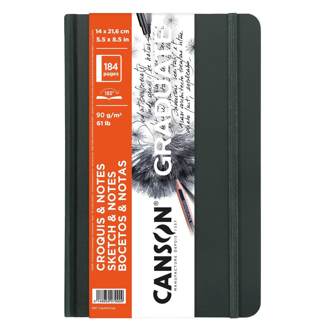 Canson Graduate Series Sketch & Notes Book 5.5"X8.5"-92 Sheets